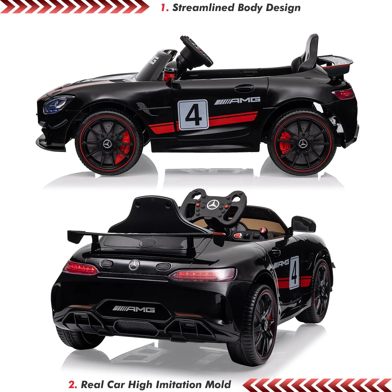 12V Electric Ride-On Sports Car with Remote Control and Battery Powered - Image 6