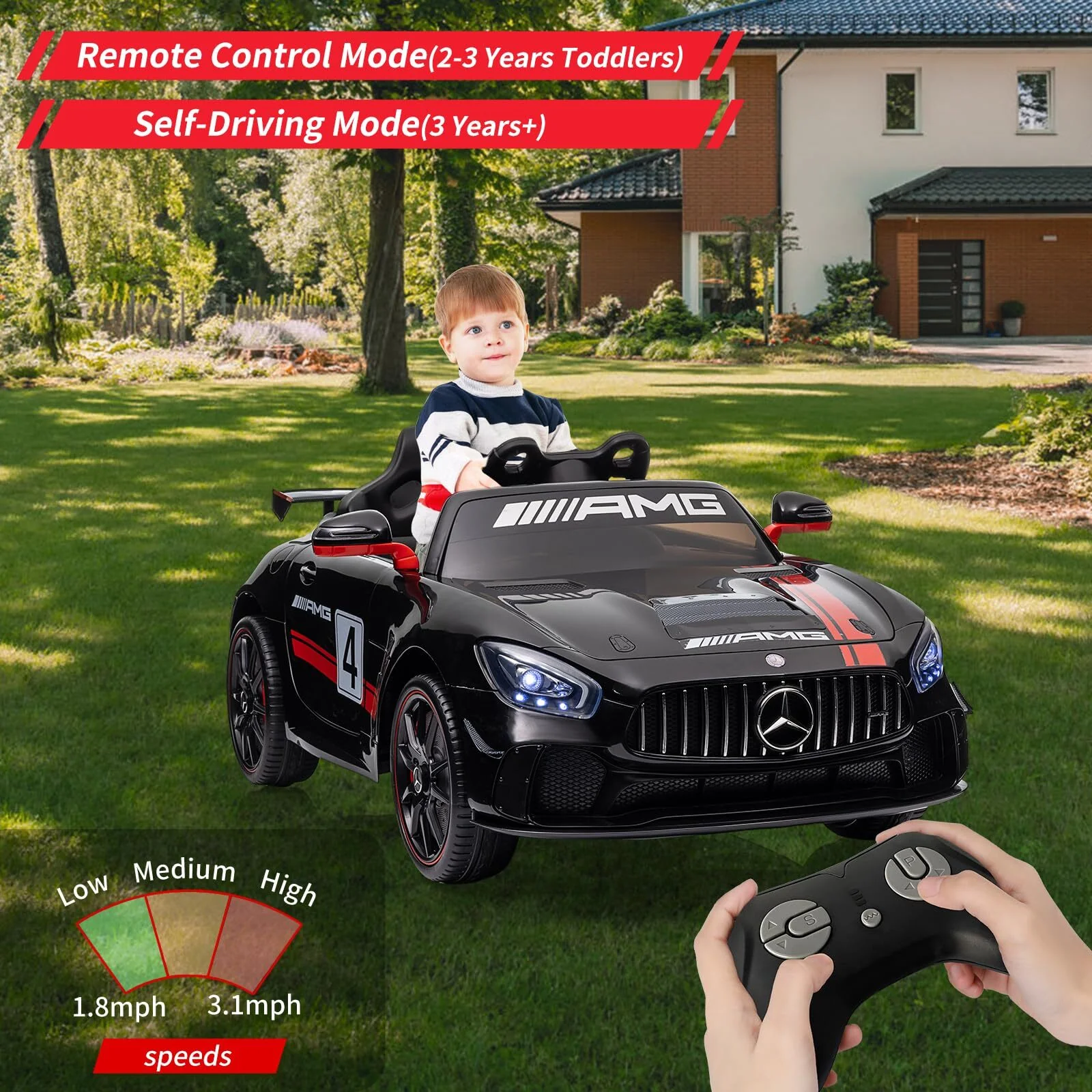 12V Electric Ride-On Sports Car with Remote Control and Battery Powered - Image 8