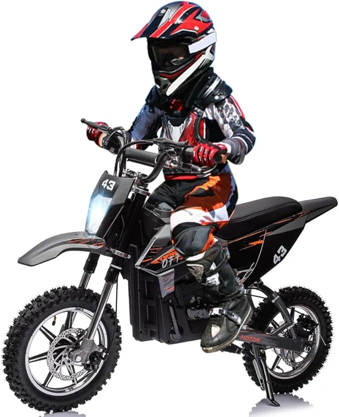 36V Battery-Powered Off-Road Dirt Bike for Kids with Headlight - Image 12