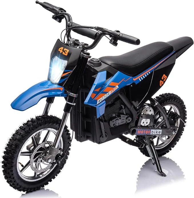 36V Battery-Powered Off-Road Dirt Bike for Kids with Headlight - Image 7