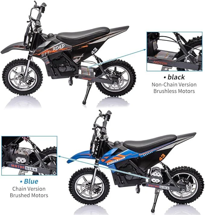 36V Battery-Powered Off-Road Dirt Bike for Kids with Headlight - Image 9