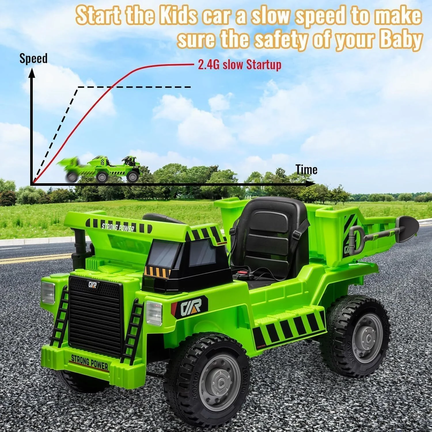 12V Kids Electric Ride-On Dump Truck with 4 Wheels and Remote Control - Image 23