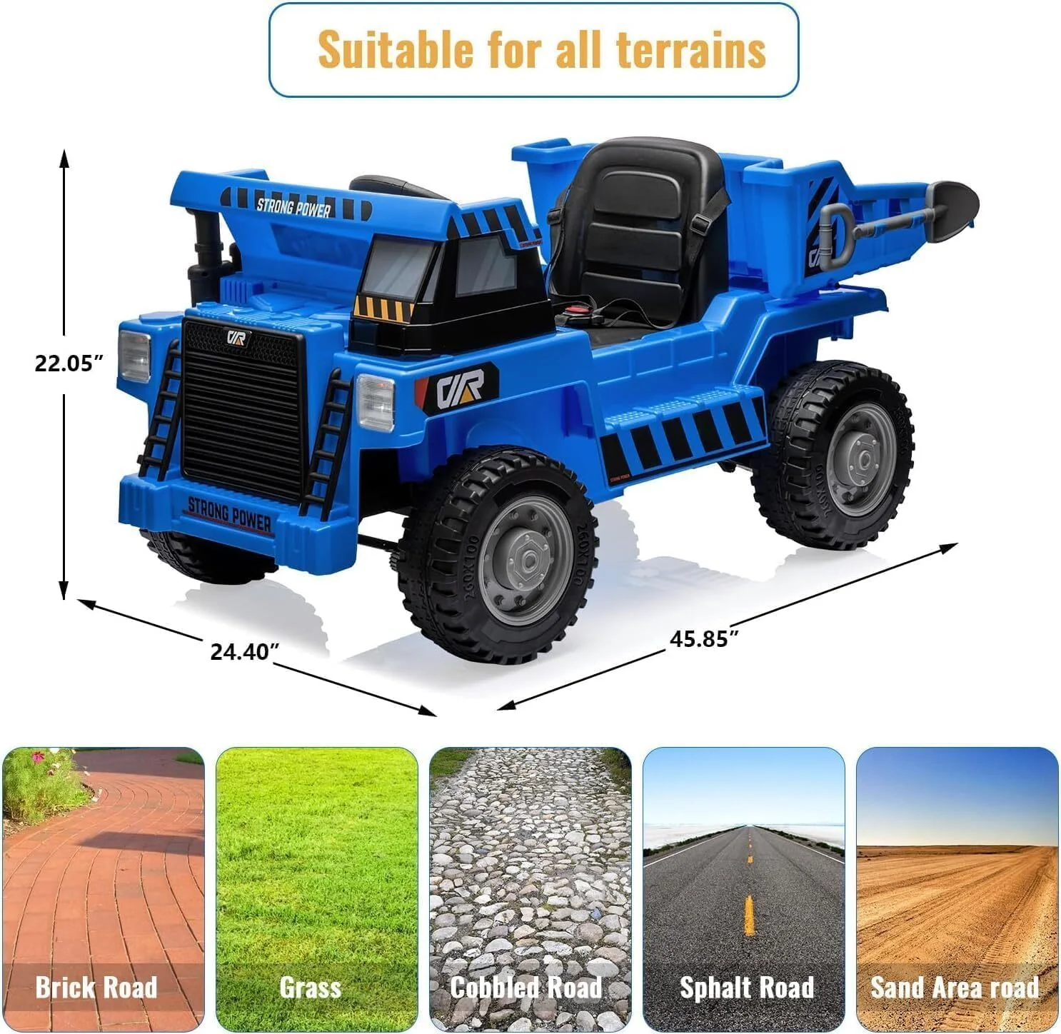 12V Kids Electric Ride-On Dump Truck with 4 Wheels and Remote Control - Image 9