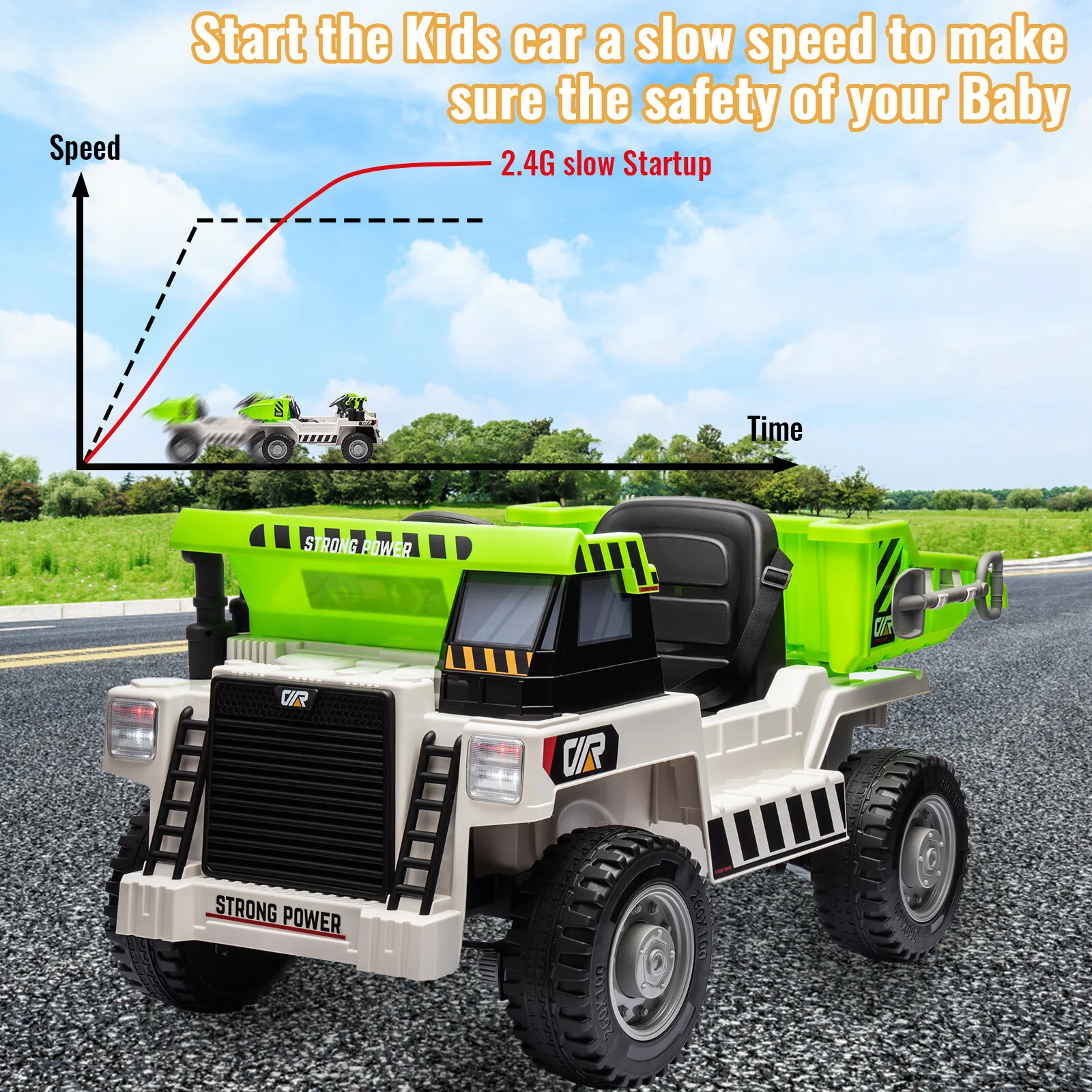 Electric Ride-On Dump Truck for Kids with Remote Control and Functional Dump Bed - Image 5