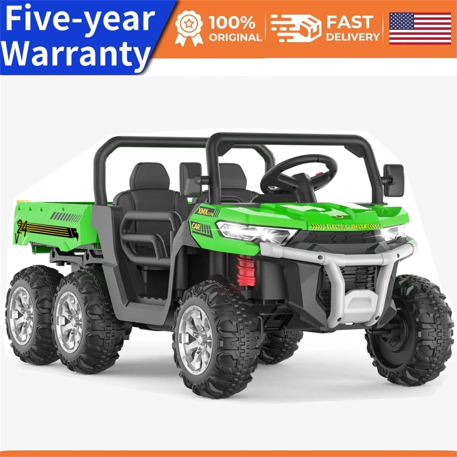 Electric Ride-On Dump Truck with Remote Control 4WD UTV for Kids