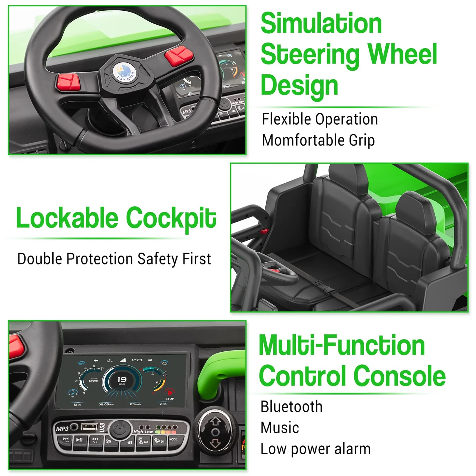 Electric Ride-On Dump Truck with Remote Control 4WD UTV for Kids - Image 5