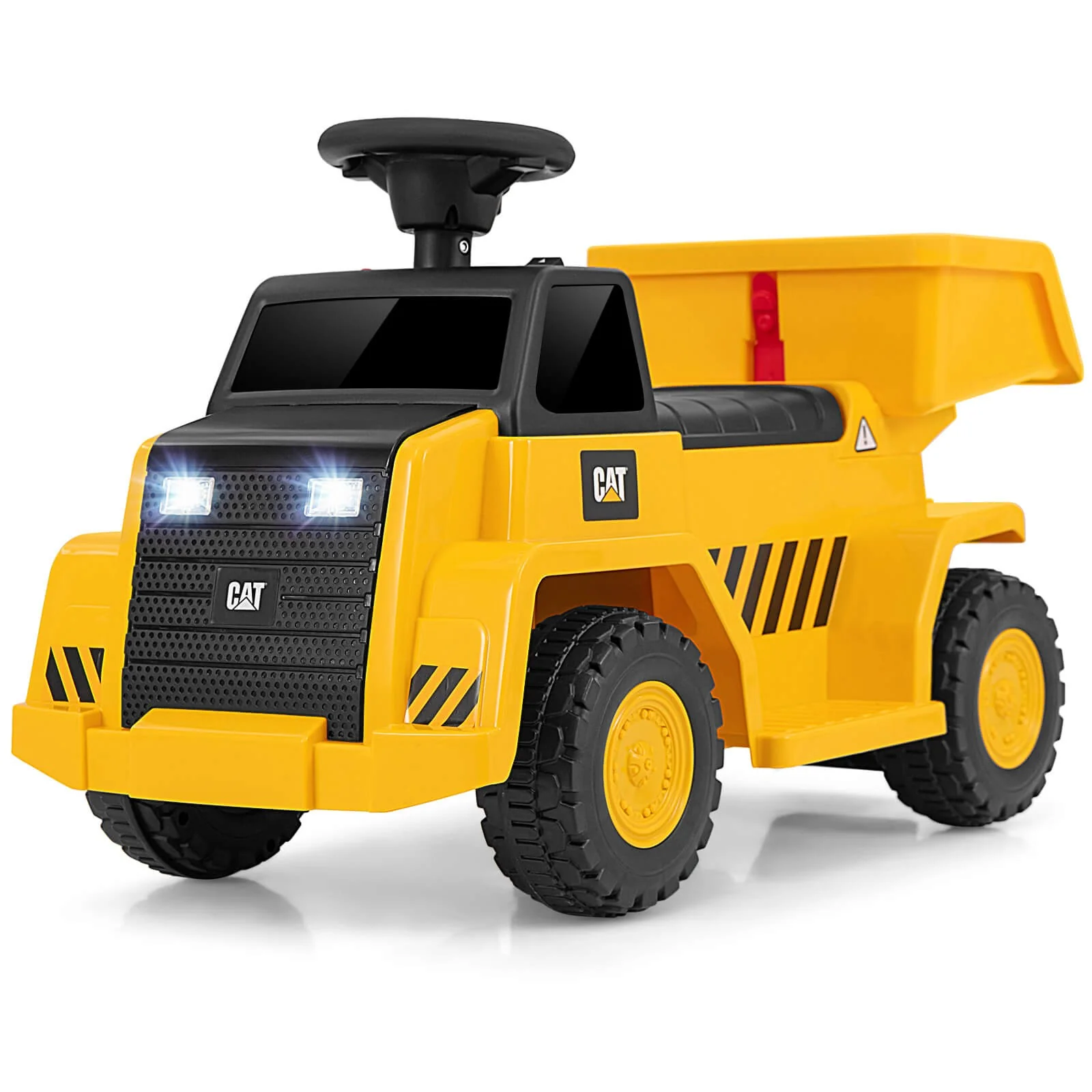 Ride-On Dump Truck with One-Button Start, Horn, Adjustable Dump Bed, and Treaded Wheels - Image 11