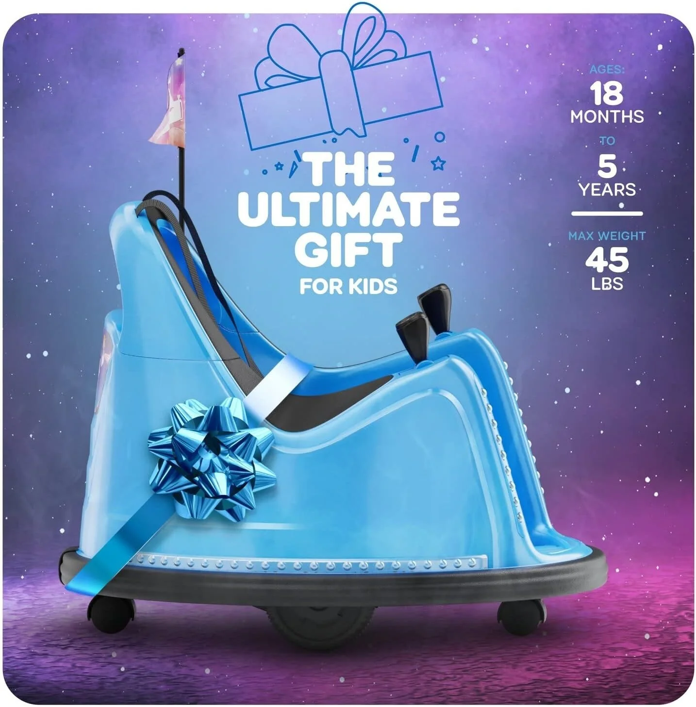 12V Electric Ride-On Bumper Car for Kids and Toddlers with 2 Speeds, Ages 1-5 Years - Image 4