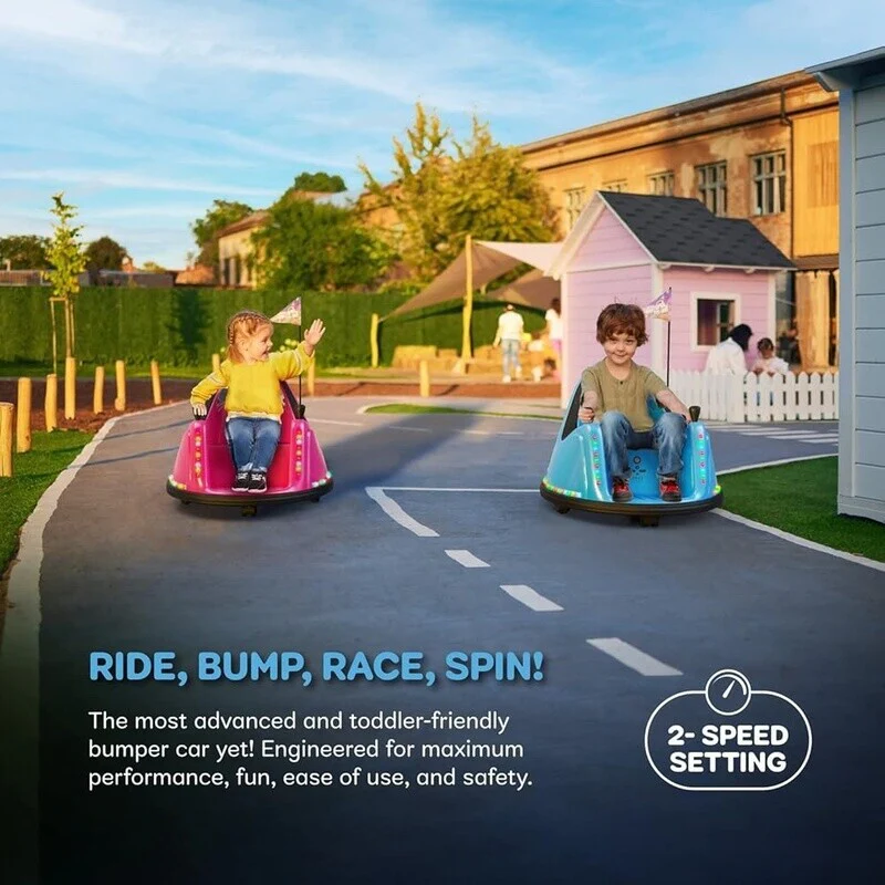 12V Electric Ride-On Car for Kids with Remote Control and 2-Speed Bumping Toy for Toddlers - Image 5