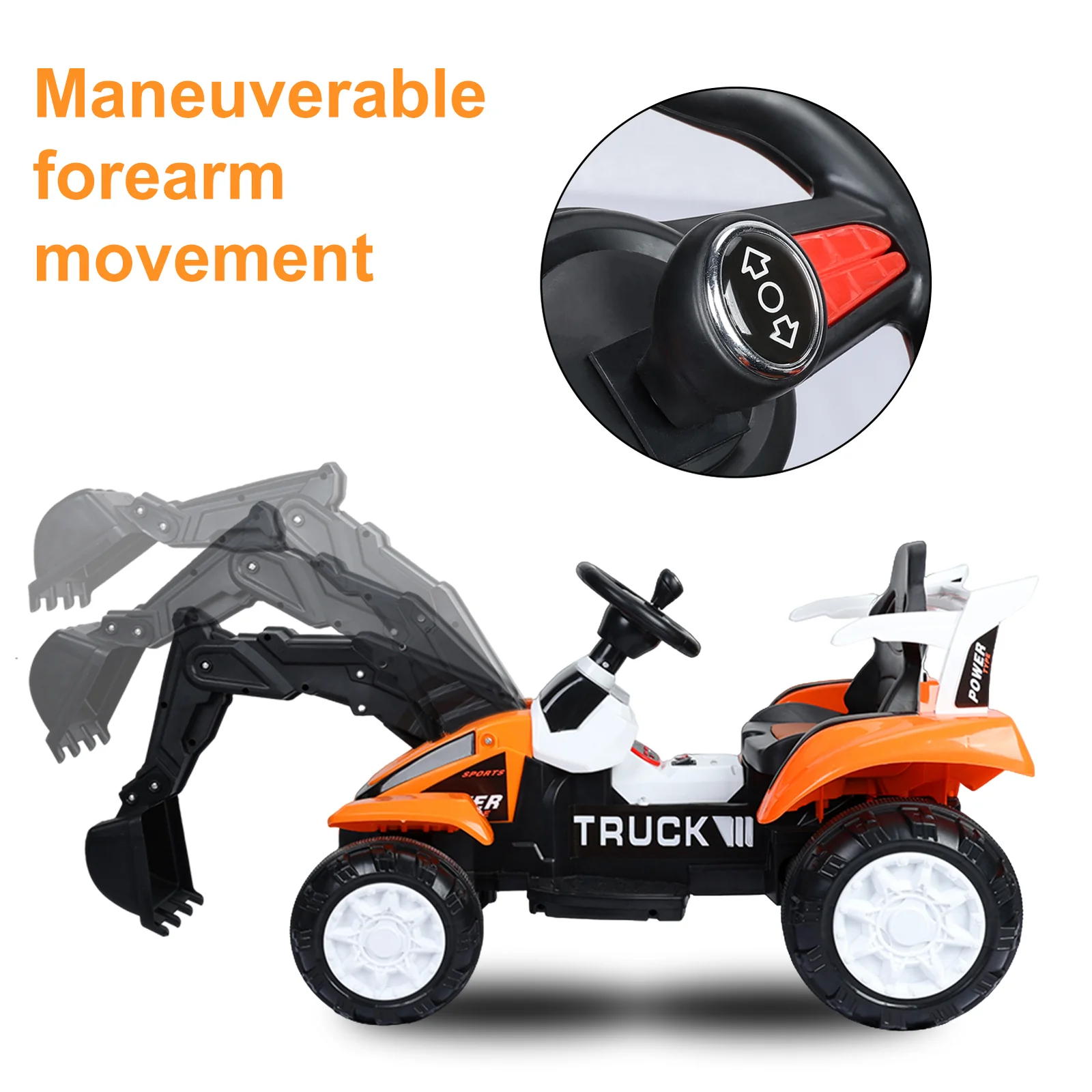 Battery-Powered Ride-On Excavator with Motorized Arm and Forward/Backward Movement - Image 10