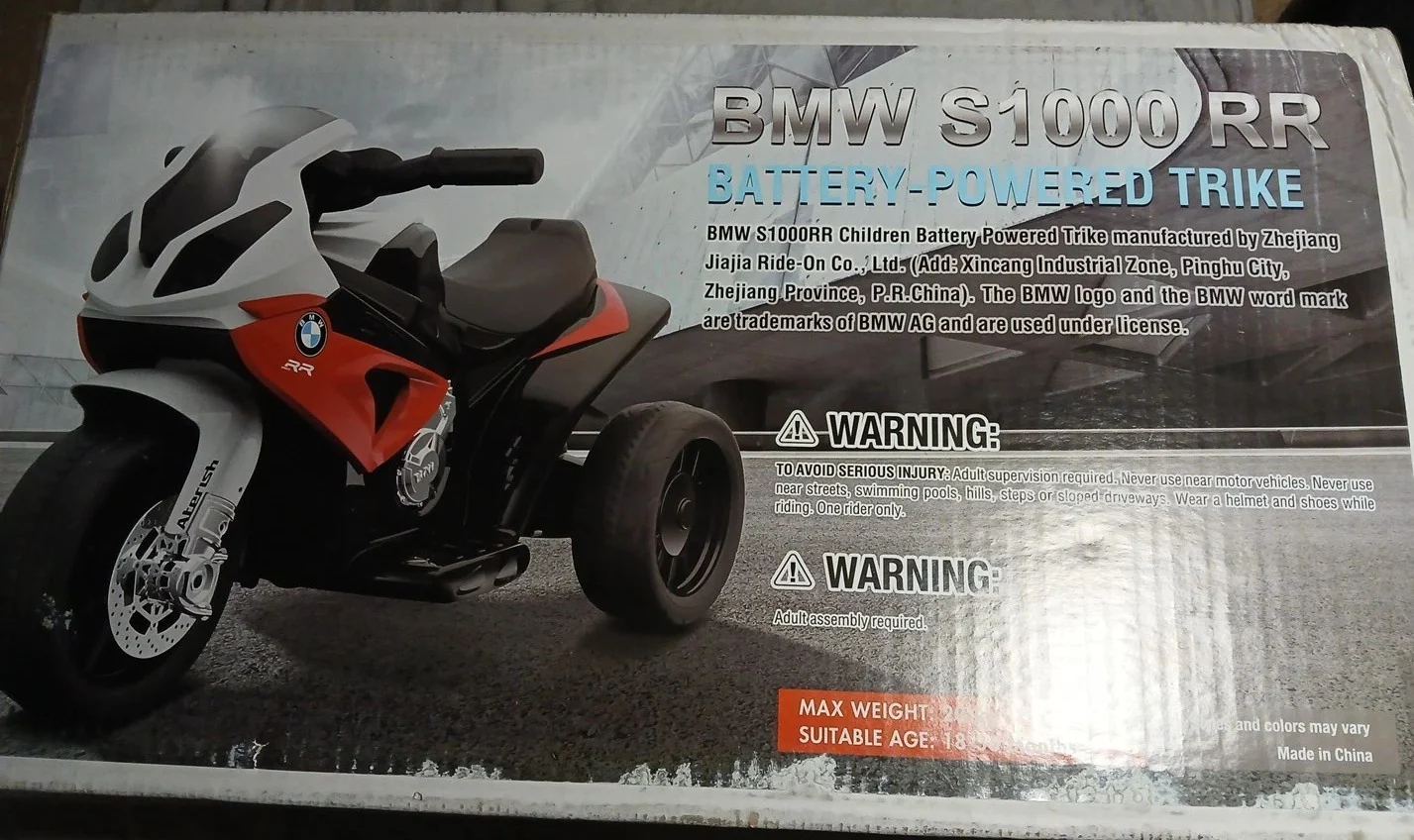 6V Kids Ride-On Tricycle Motorbike with MP3 Music Licensed BMW S1000 RR - Image 3