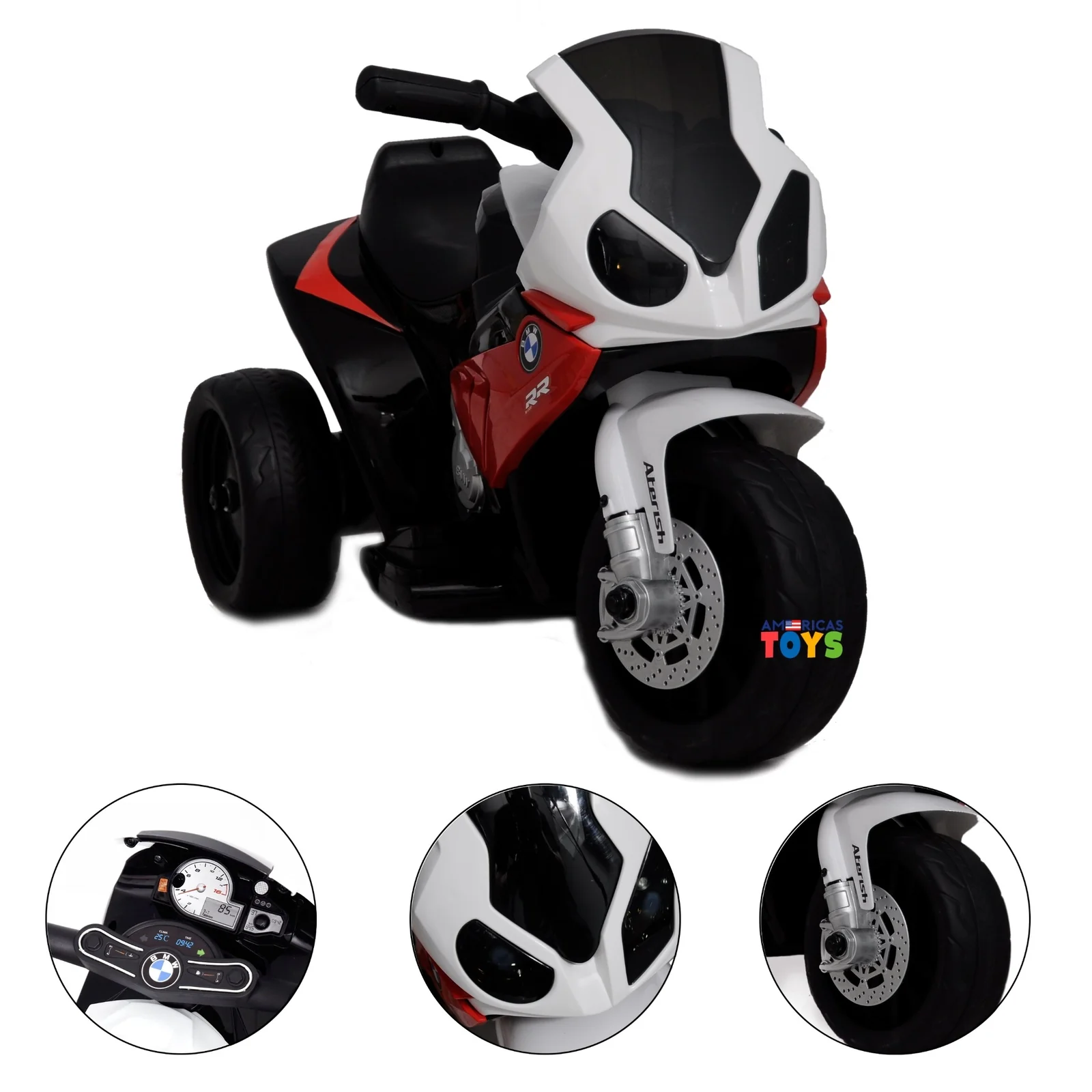 Kids 6V Licensed BMW Ride-On Motorbike Tricycle with MP3 Music in Multiple Colors - Image 9