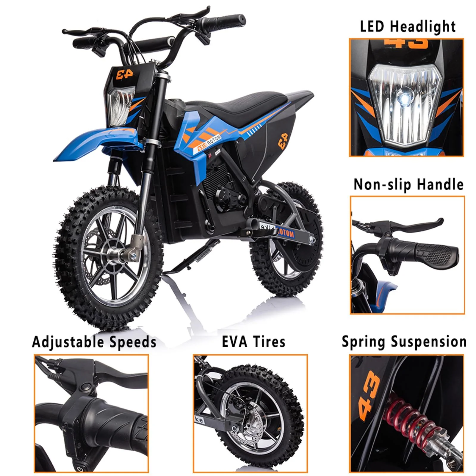 36V Battery-Powered Off-Road Electric Ride-On Motorcycle for Kids - Image 6