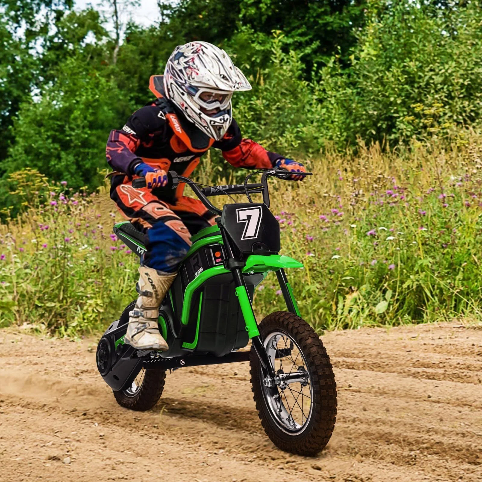 24V Electric Ride-On Kids Dirt Bike Motocross Motorcycle - Image 2