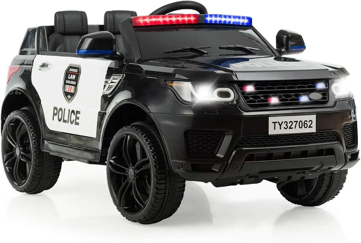 12V Electric Ride-On Police Car for Kids with Siren, Flashing Lights, and Horn - Image 12