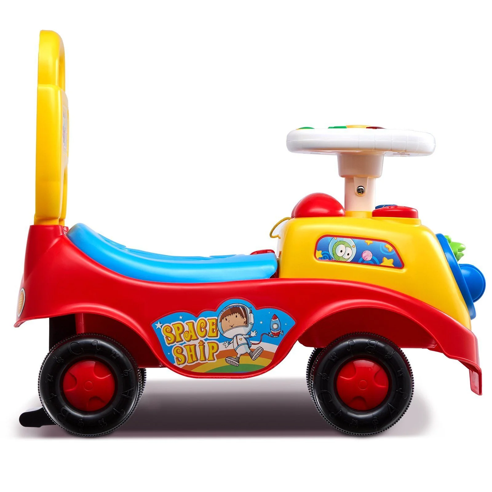 Toddler Ride-On Push Car with Music and Steering Wheel for Ages 1-3 - Image 9