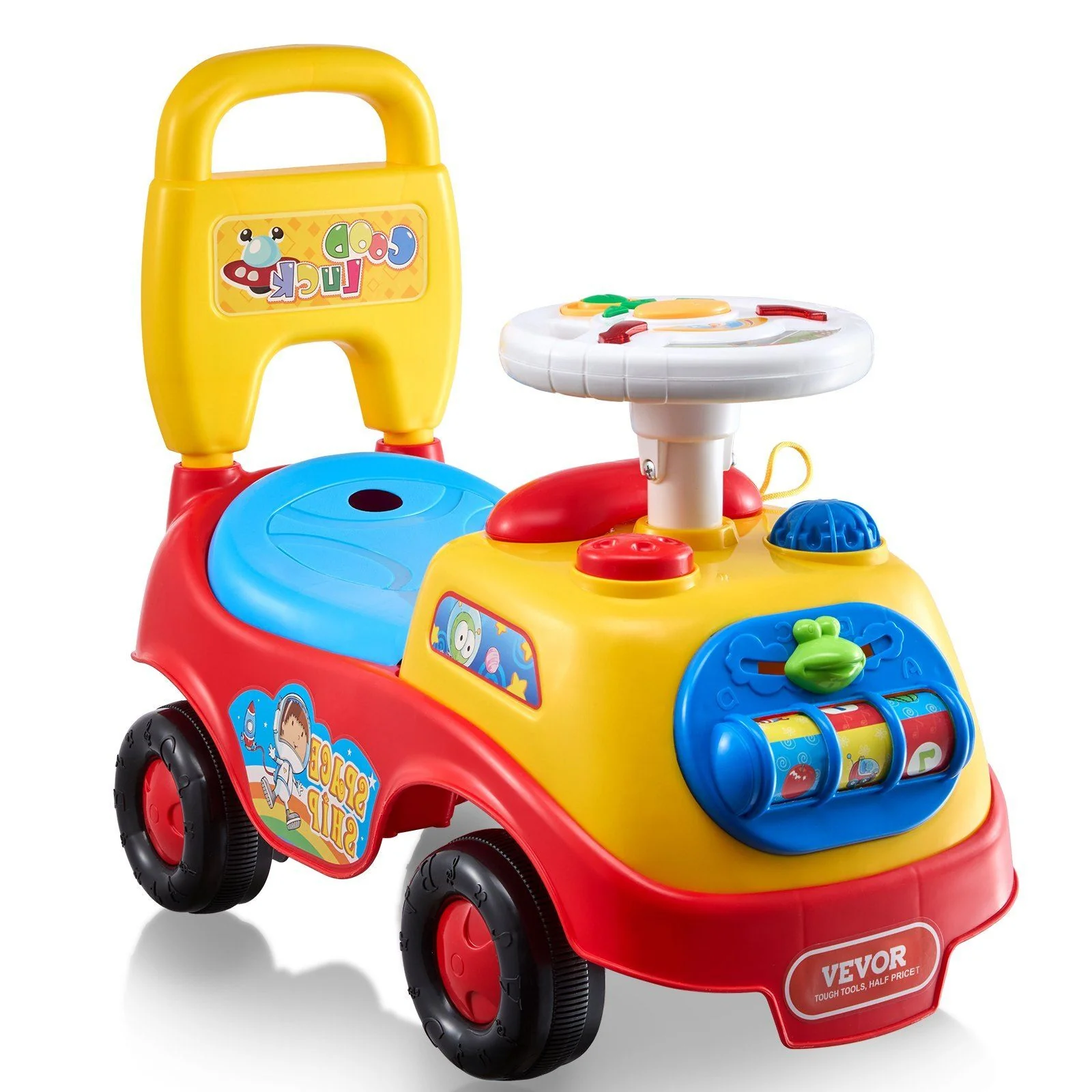Toddler Ride-On Push Car with Music and Steering Wheel for Ages 1-3 - Image 10