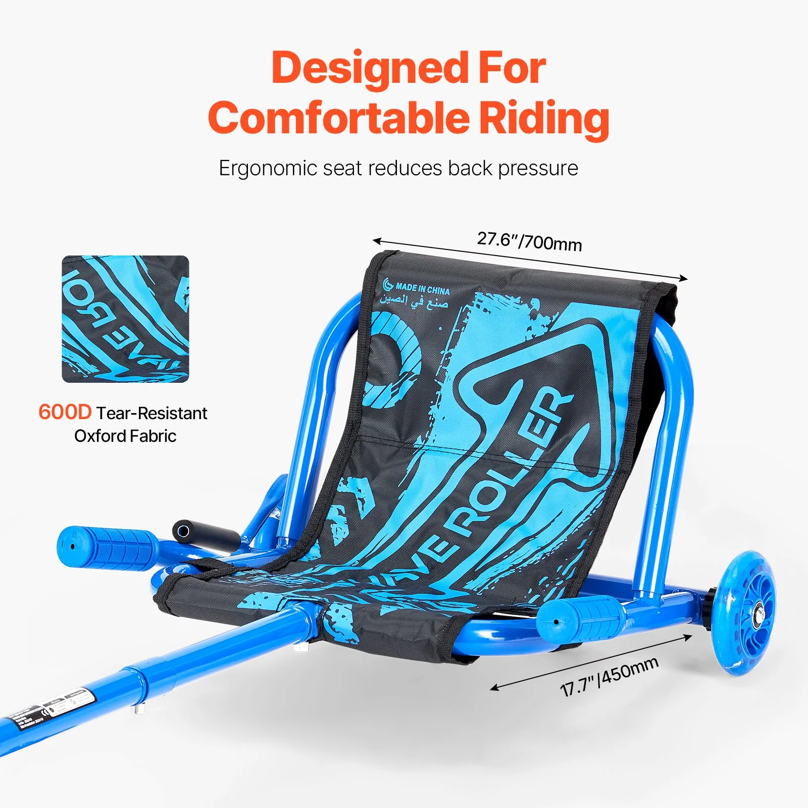 Kids Ride-On Drift Scooter Cart with Zig-Zag Motion for Ages 10+ and 198 lbs Capacity - Image 3