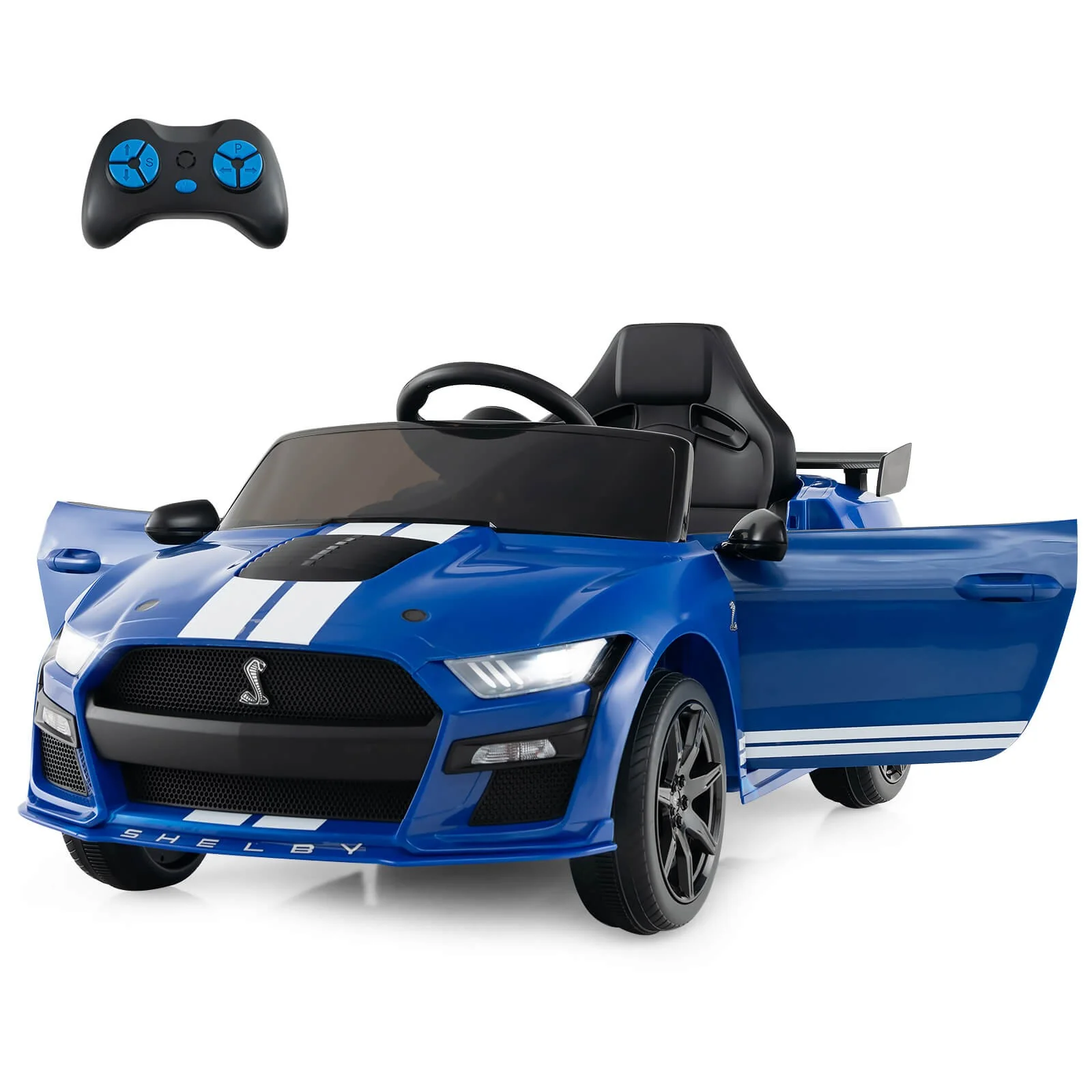 12V Powered Ride-On Ford Mustang Shelby Toy Car for Kids - Image 8