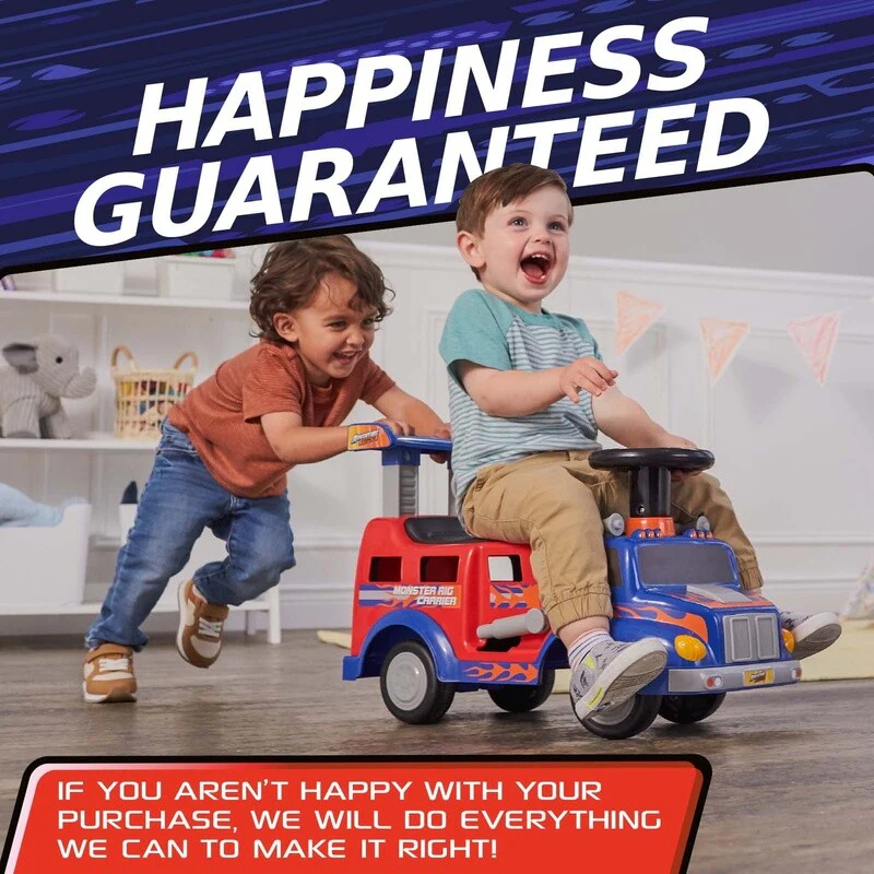 Interactive Monster Truck Ride-On Toy Carrier for Kids Ages 1-3, Supports up to 44 lbs, Unisex - Image 11