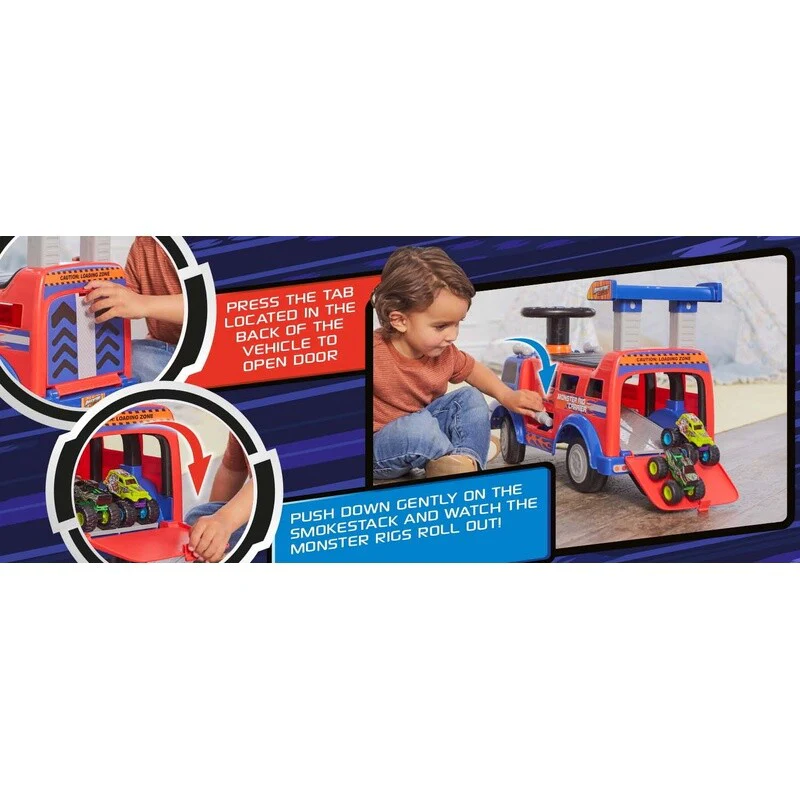 Interactive Monster Truck Ride-On Toy Carrier for Kids Ages 1-3, Supports up to 44 lbs, Unisex - Image 13