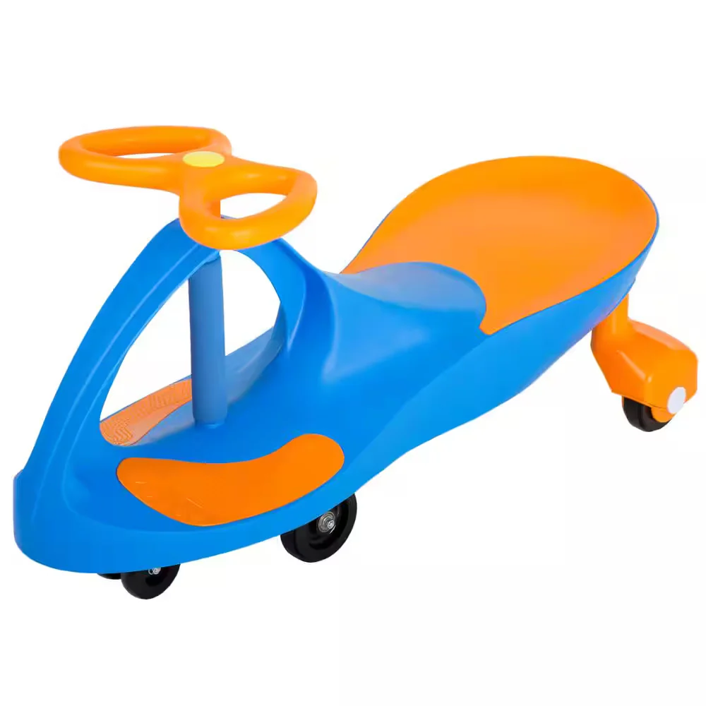 Blue and Orange Ride-On Wiggle Car Toy for Kids - Image 5