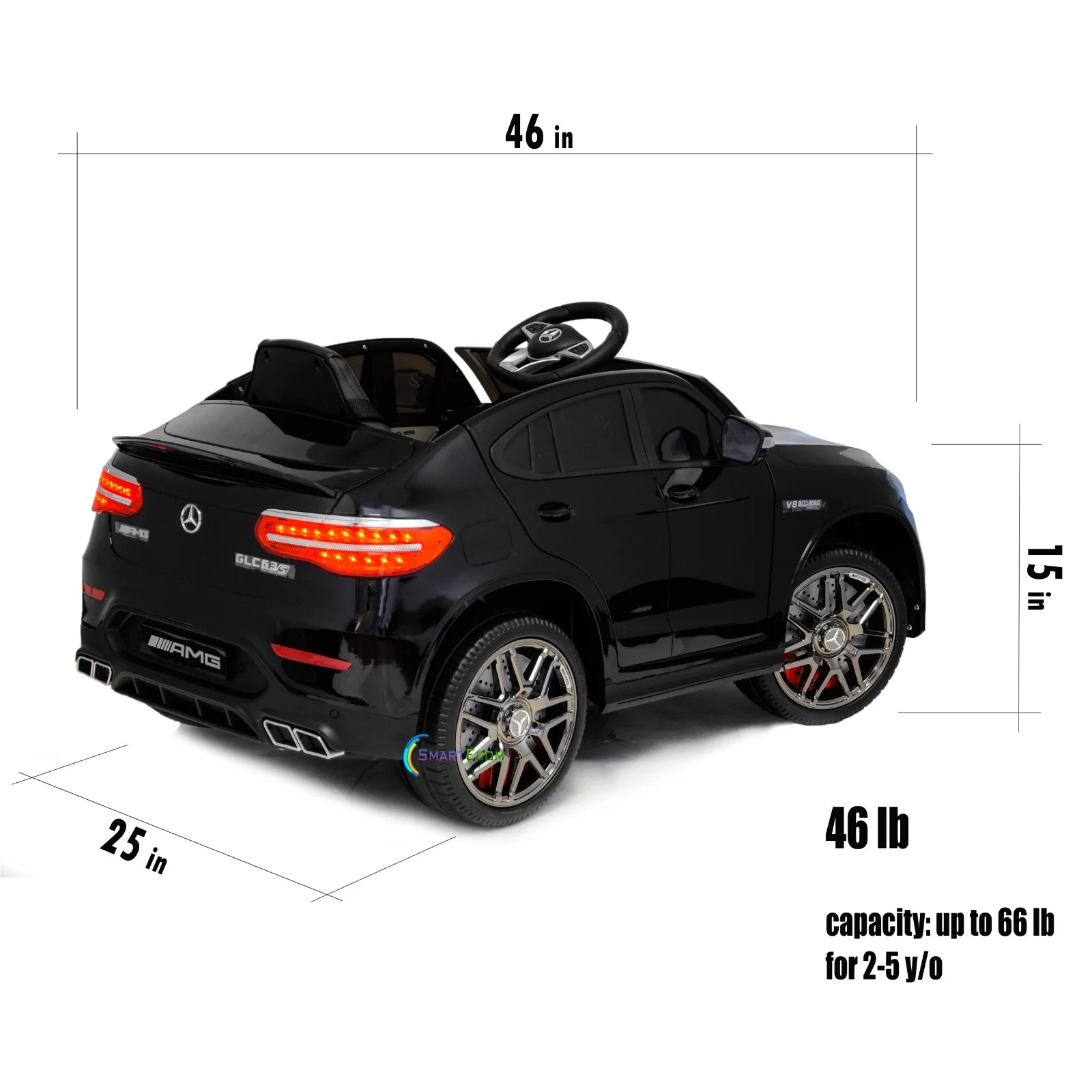 12V One-Seater Ride-On Car with Remote Control and MP3 – Licensed Mercedes-Benz, Multiple Colors - Image 40