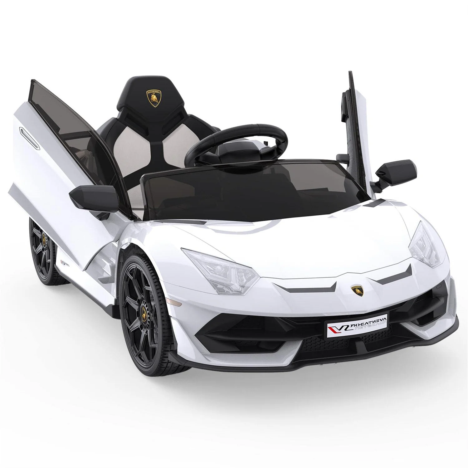 12V Battery-Powered Ride-On Toy for Kids with LED Headlights and Hydraulic Doors - Image 2