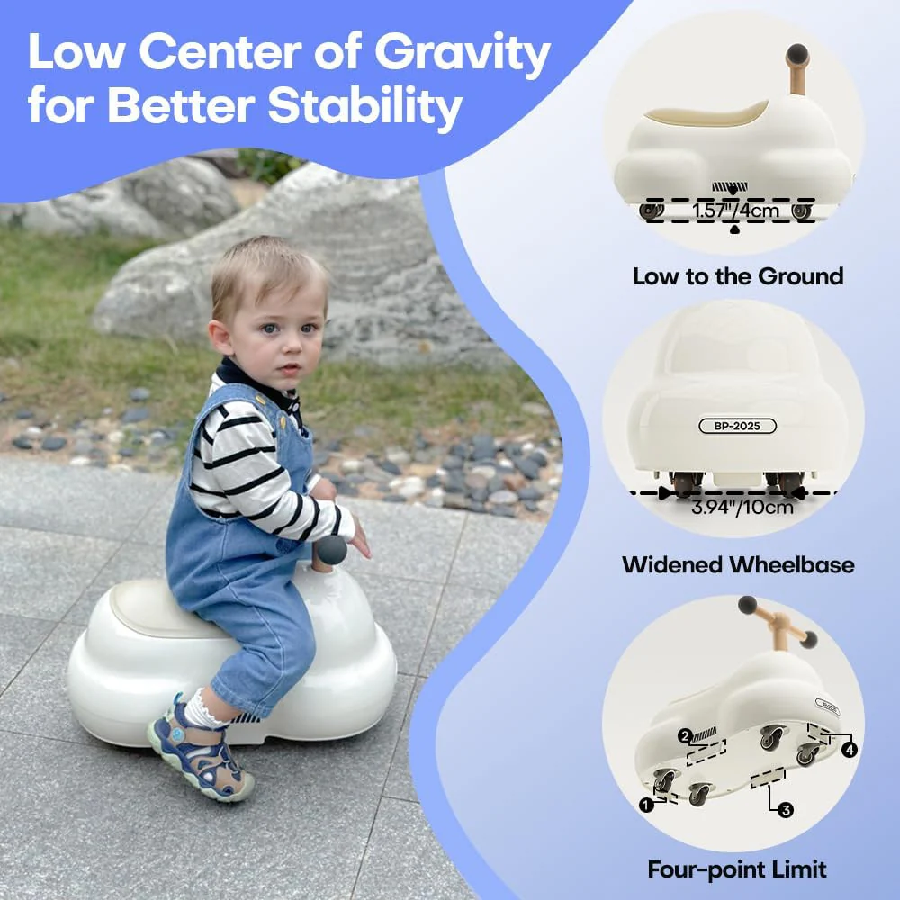 Toddler Ride-On Toy Vehicle for Boys and Girls with Easy Steering and Durable Design - Image 3