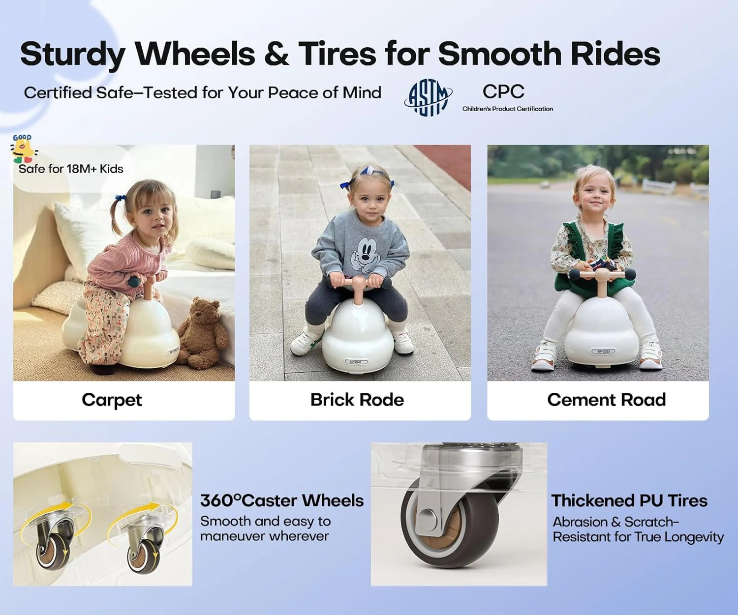 Toddler Ride-On Toy Vehicle for Boys and Girls with Easy Steering and Durable Design - Image 5