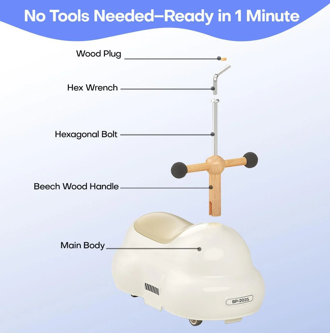 Toddler Ride-On Toy Vehicle for Boys and Girls with Easy Steering and Durable Design - Image 7