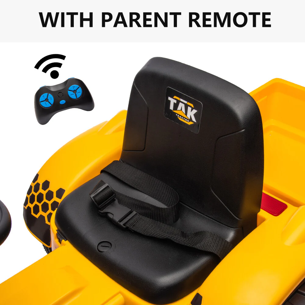 Electric Battery-Powered Ride-On Tractor and Excavator with Trailer for Kids Age 5 and Up - Image 6