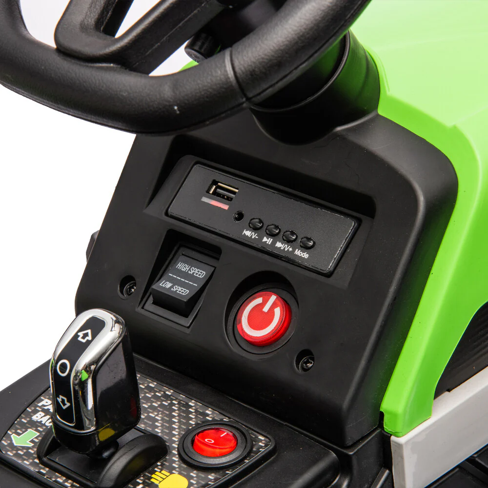 24V Battery-Powered Electric Ride-On Tractor with Trailer Toy - Image 10