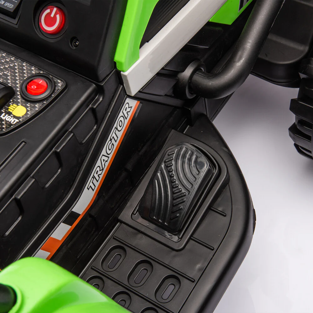 24V Battery-Powered Electric Ride-On Tractor with Trailer Toy - Image 11