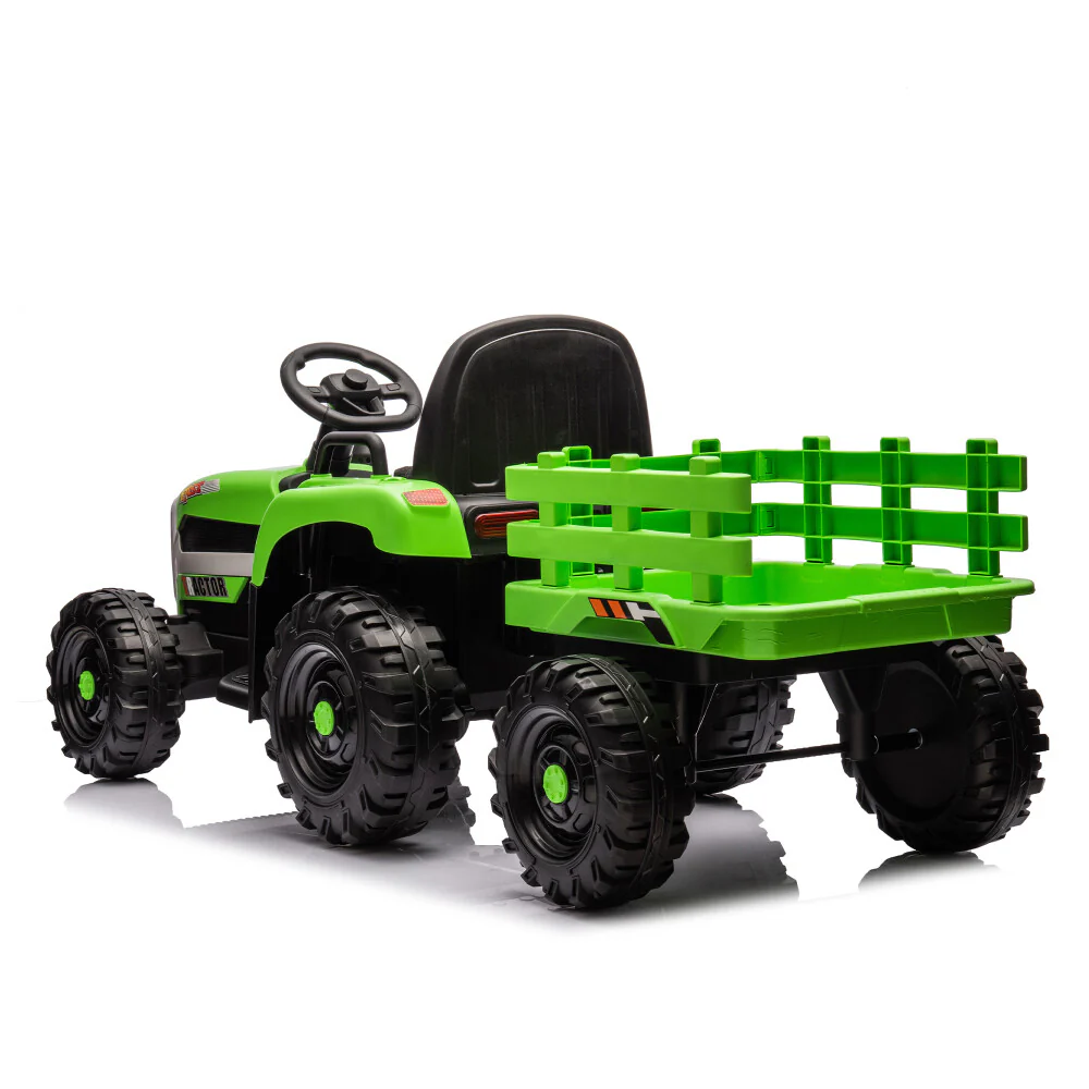24V Battery-Powered Electric Ride-On Tractor with Trailer Toy - Image 24