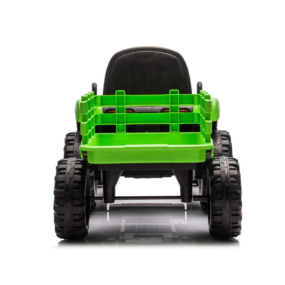 24V Battery-Powered Electric Ride-On Tractor with Trailer Toy - Image 26