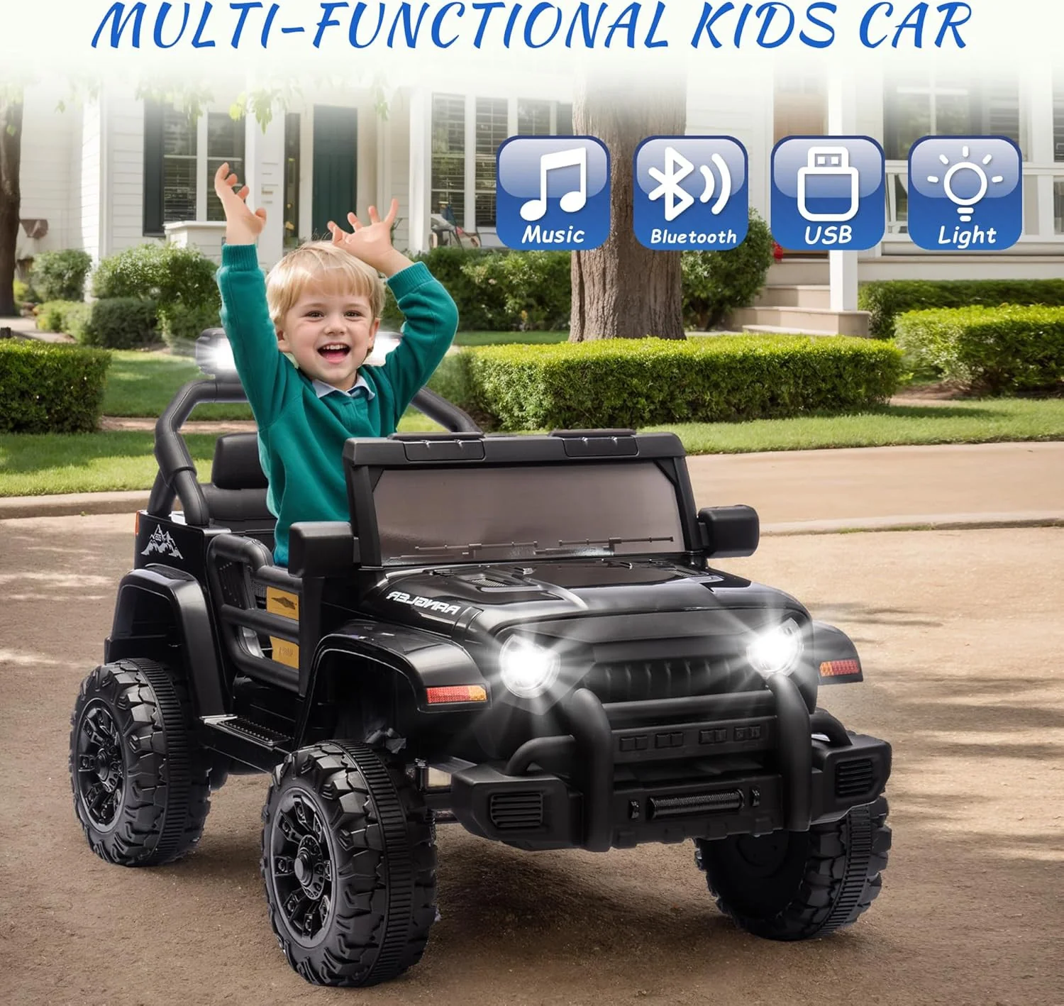 12V Kids Electric Ride-On Truck Car with Parental Remote Control Toy Vehicle - Image 4