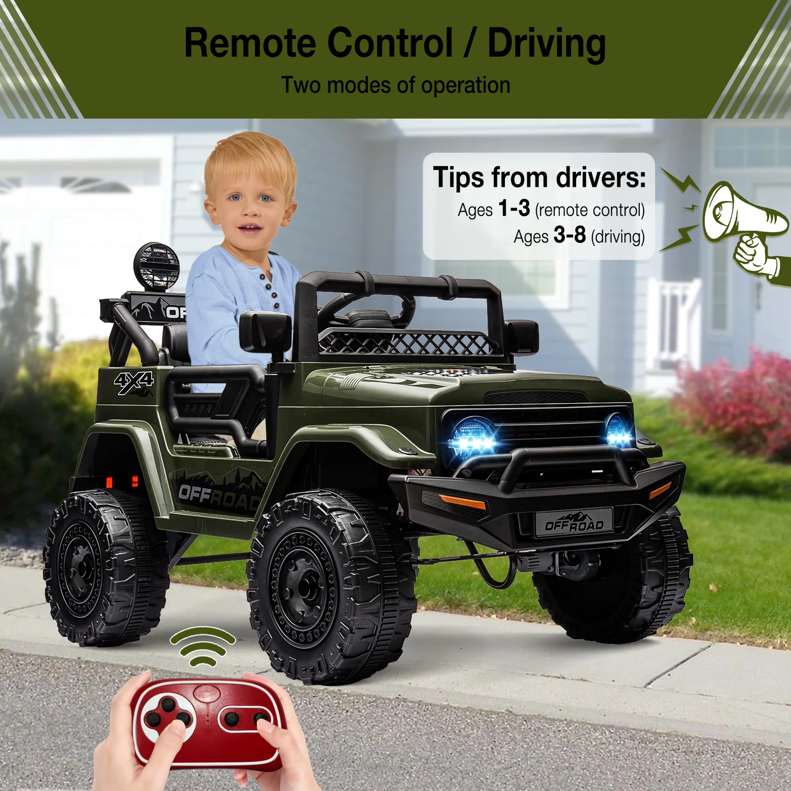 12V Electric Ride-On Truck Car with Parent Remote Control - Image 6