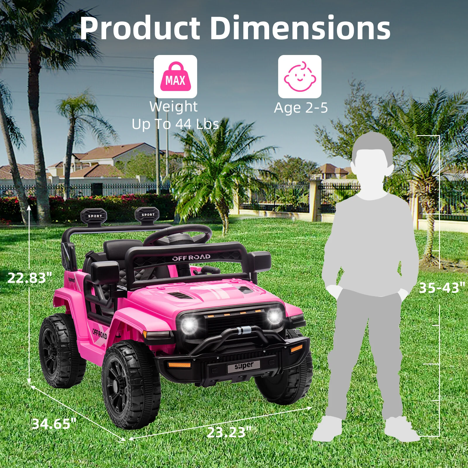 12V Ride-On Truck Car Toy with Parent Remote Control for Kids Ages 3-5 - Image 9