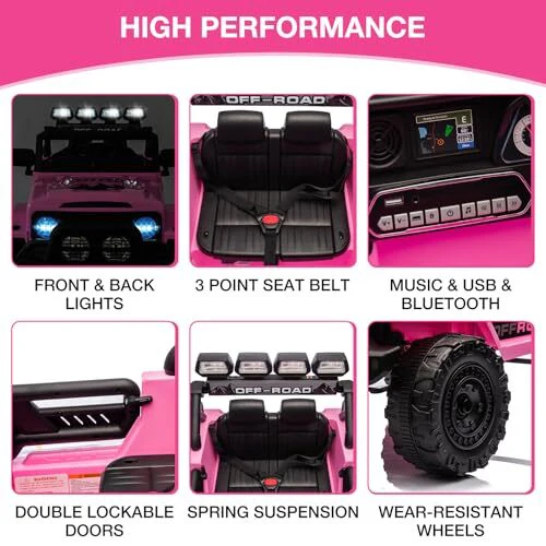 12V Electric Ride-On Truck Car for Kids with Remote Control Toy Vehicle - Image 4