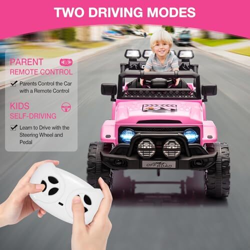 12V Electric Ride-On Truck Car for Kids with Remote Control Toy Vehicle - Image 7