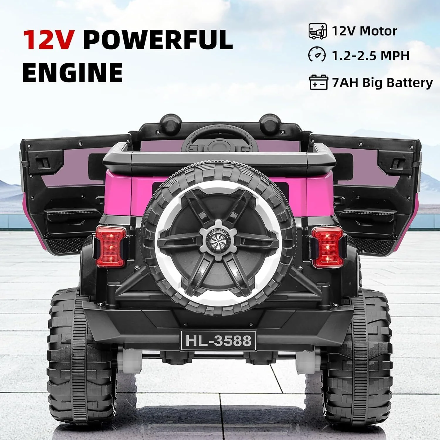 12V Electric Ride-On Truck Car for Kids Ages 3+ with 2.4G Remote Control - Image 4
