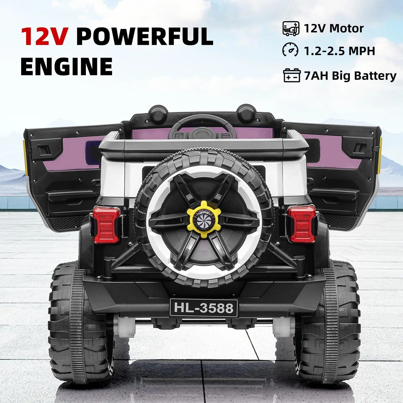 12V Electric Ride-On Truck Car for Kids Ages 3-8 with 7AH Battery - Image 4