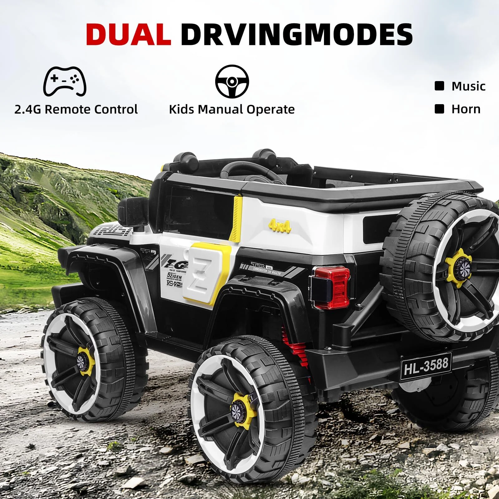 12V Electric Ride-On Truck Car for Kids Ages 3-8 with 7AH Battery - Image 7