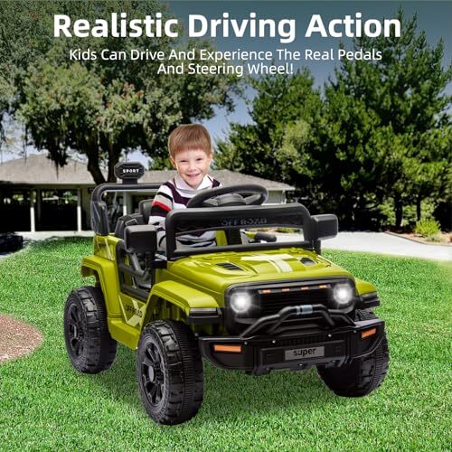 12V Battery-Powered Electric Ride-On Truck for Kids with Remote Control - Image 6