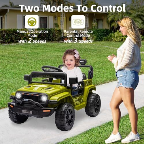 12V Battery-Powered Electric Ride-On Truck for Kids with Remote Control - Image 7