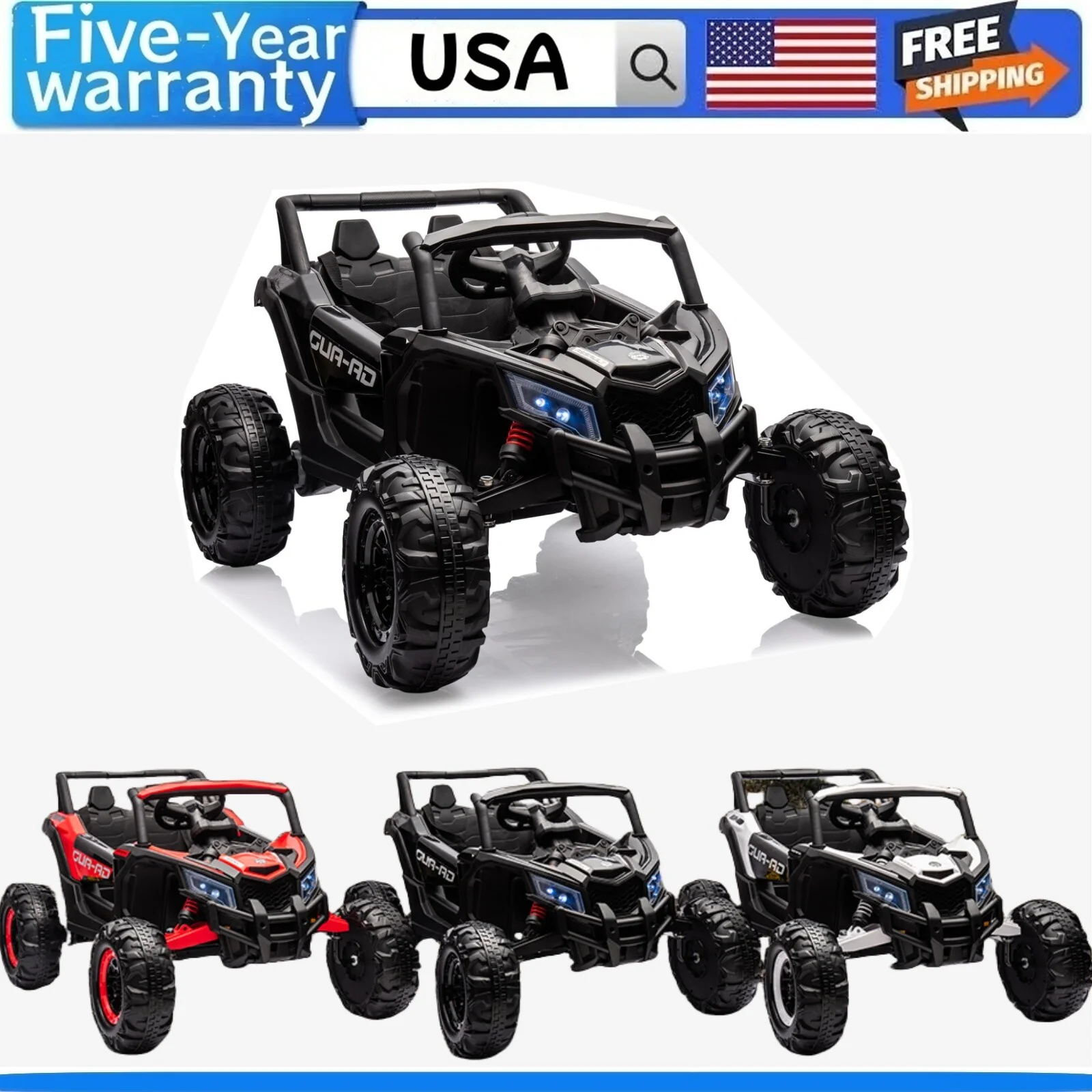 Ride-On UTV Car with Remote Control 200W Motor Spring Suspension Music 24V Battery - Image 2