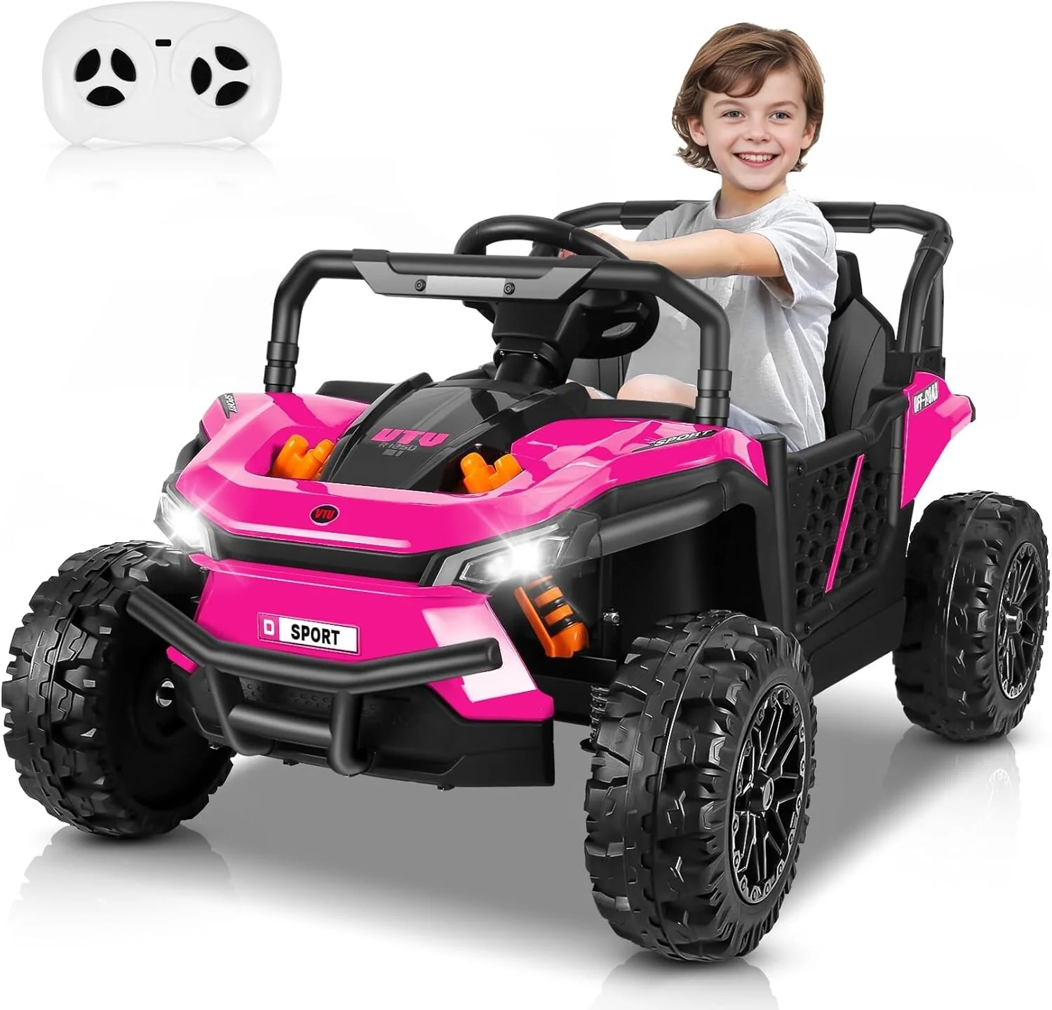 12V Battery-Powered Electric Off-Road UTV Ride-On Car for Kids with Remote Control - Image 9
