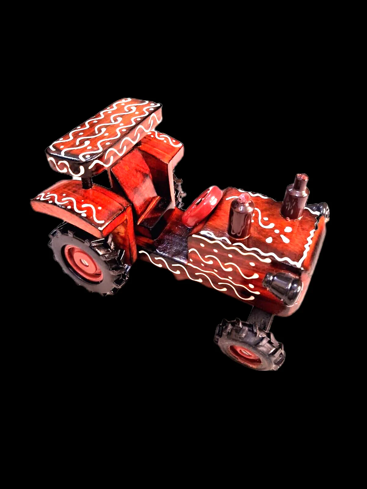 Wooden Ride-On Tractor Toy for Toddlers with 4 Wheels and Functional Design - Image 2