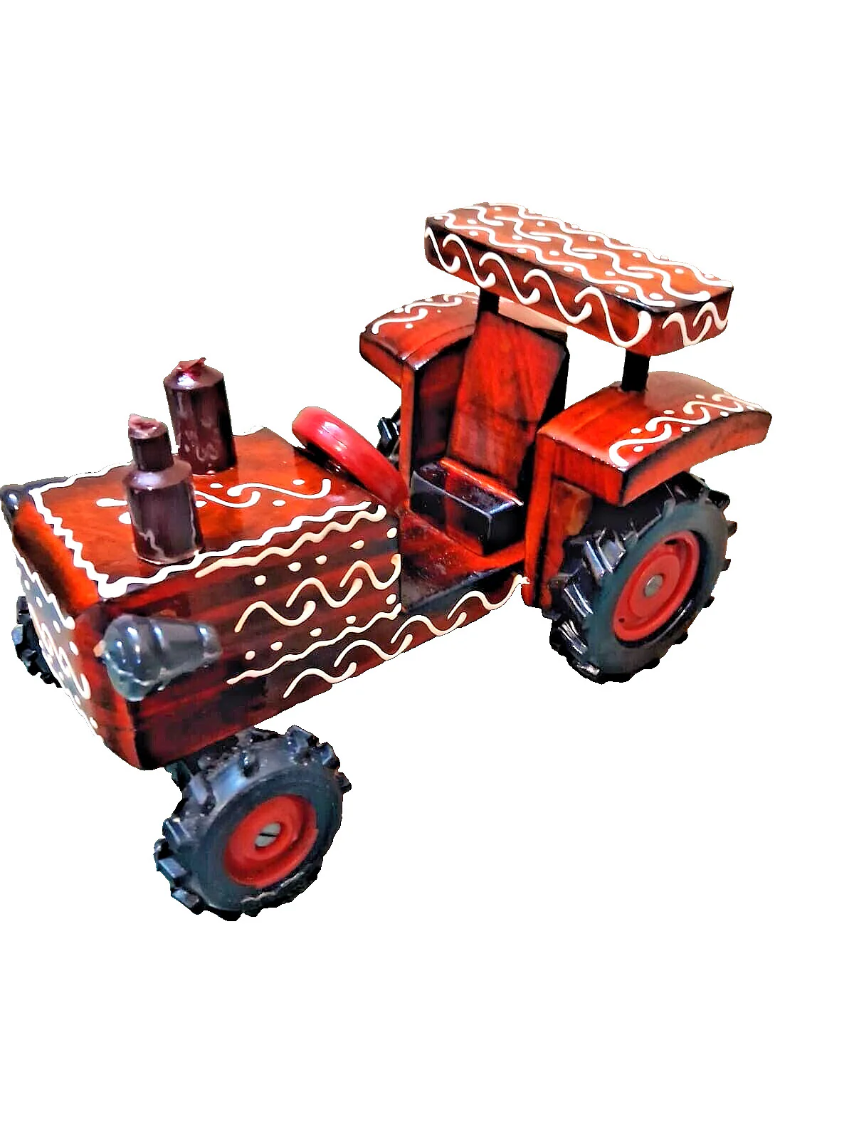 Wooden Ride-On Tractor Toy for Toddlers with 4 Wheels and Functional Design - Image 9